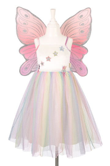 Speedy Monkey Louanne Fairy Costume Dress and Wings Multicolour