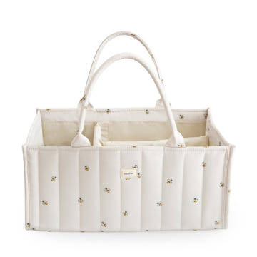 Mushie Diaper Caddy Quilted with Removable Dividers