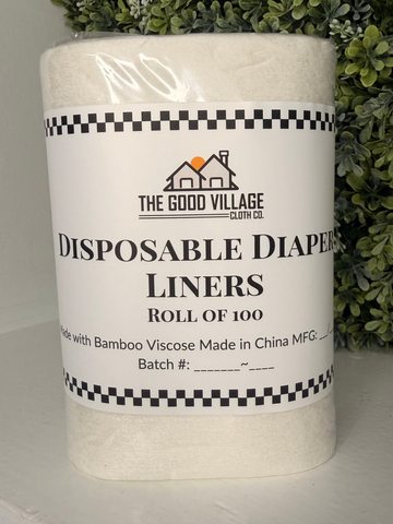 ✨PREORDER ✨ | Biodegradable Disposable Cloth Diaper Liners | 100 Pack Bamboo Viscose Liners