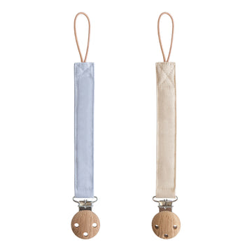 Linen Pacifier Clip 2-Pack