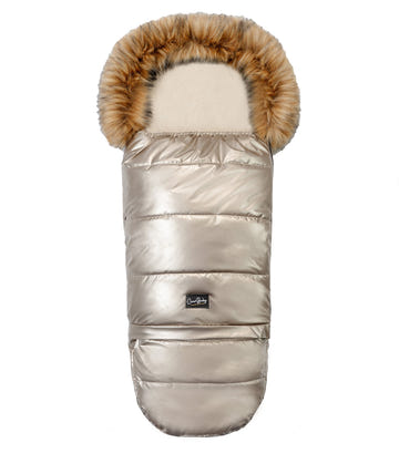 Pastel Gold Organic Premium Beige Wool Adjustable Footmuff