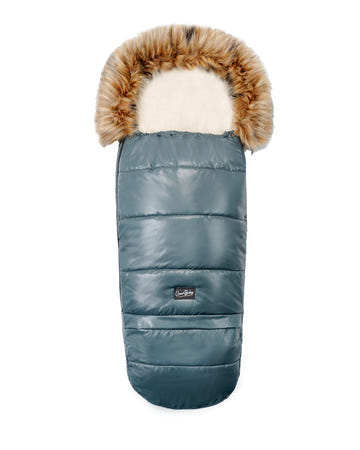 Pastel Hunter Green Organic Premium Wool Adjustable Footmuff