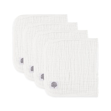 White Set - Muslin Burp Cloths (4 Pack)