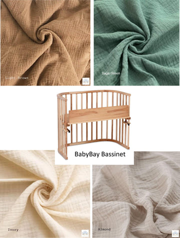 Baby Bay Original Bassinet Custom Made Fitted Sheet - Organic Cotton Gauze