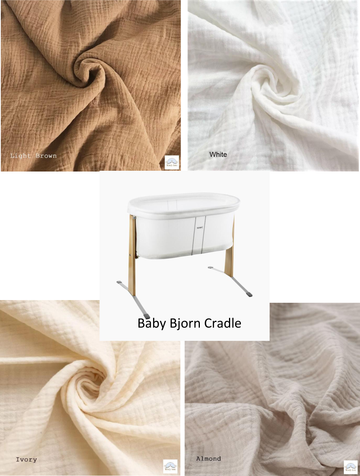 Baby Bjorn Bassinet Cradle Custom Made Fitted Sheet - Organic Cotton Gauze