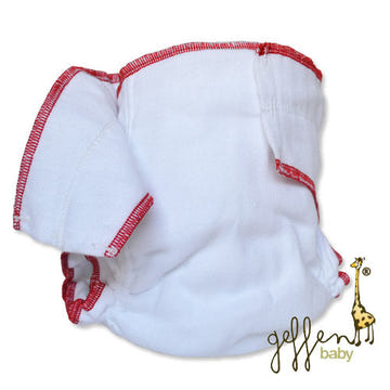GeffenBaby.com Cotton Fitted Cloth Diaper without Snaps 100% Cotton