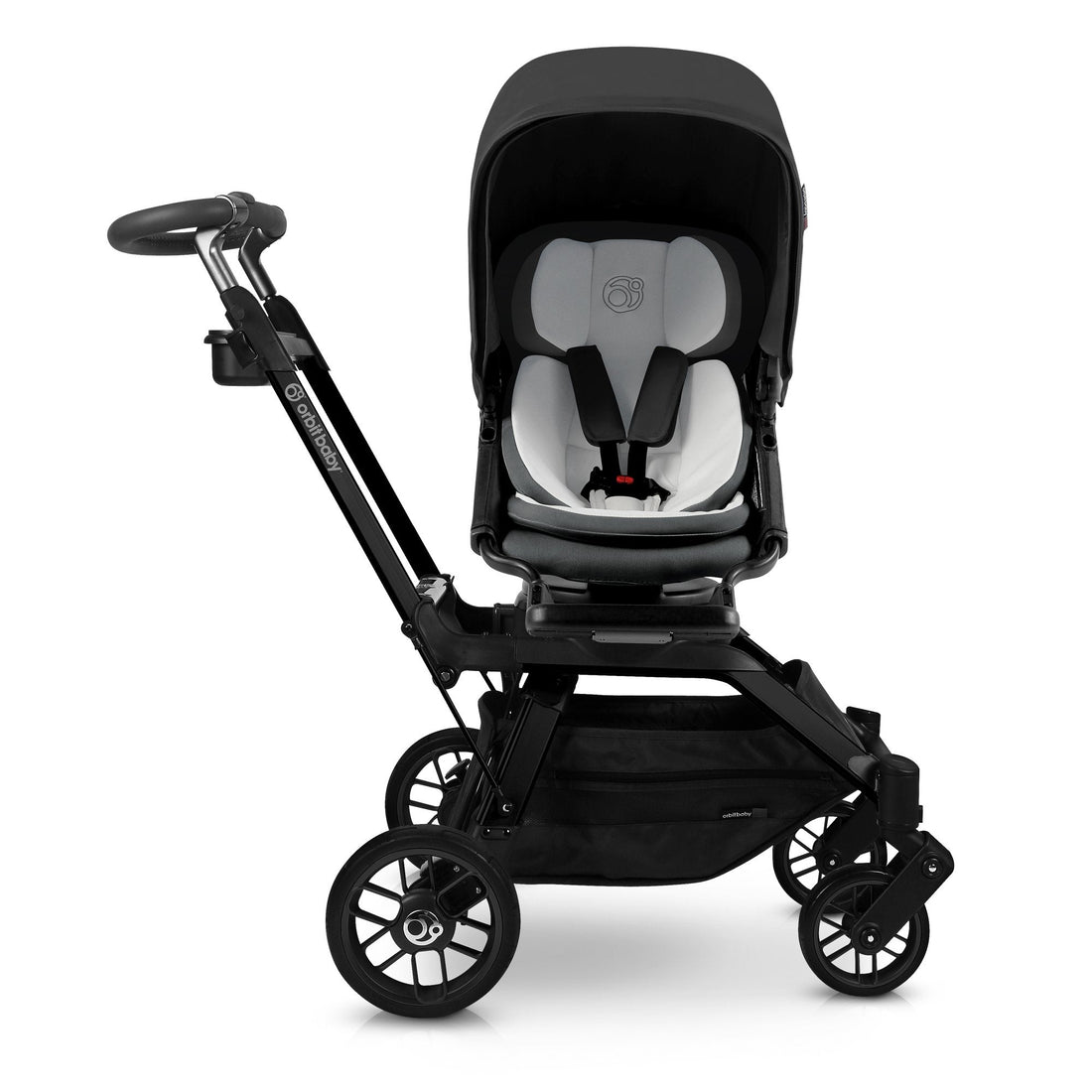 Orbit Baby G5 stroller with a 360 degree rotating seat
