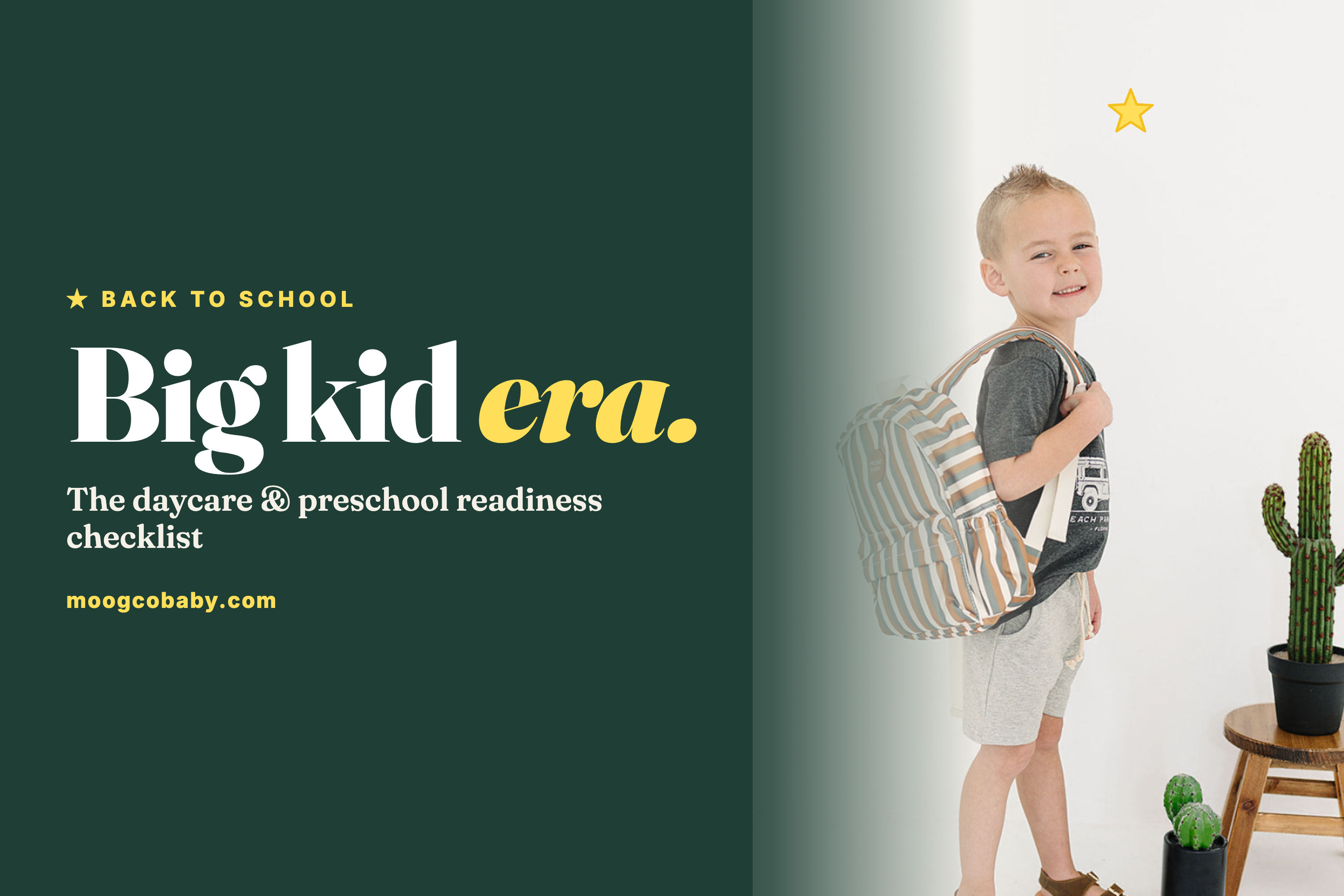 Back to School Big kid era daycare preschool readiness checklist