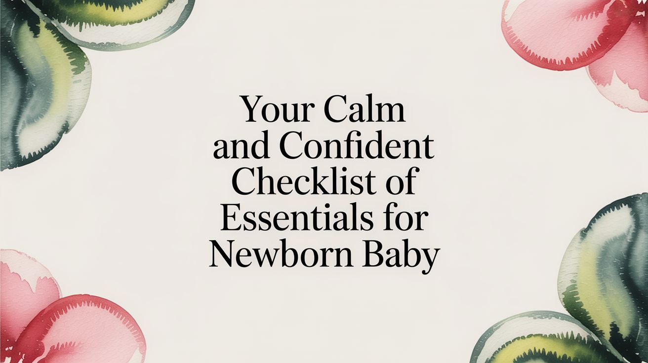 Your Calm and Confident Checklist of Essentials for Newborn Baby