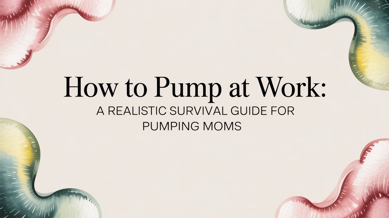 How to Pump at Work: A Realistic Survival Guide for Pumping Moms