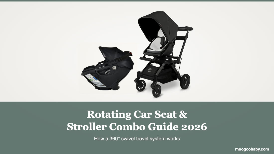Rotating car seat and stroller combo guide 2026: Orbit Baby G5 stroller with 360 degree rotating car seat