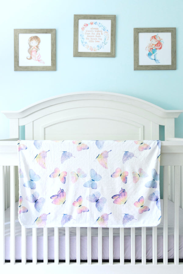 Butterfly Minky Baby Blanket