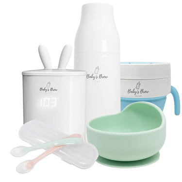 "Baby Shower Bundle featuring essential baby bottles and accessories for new parents."