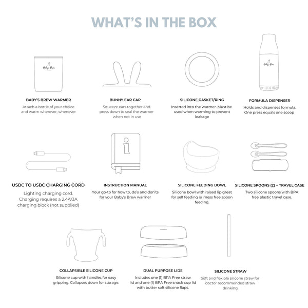 "Baby Shower Bundle featuring baby bottles and accessories from an angled view."