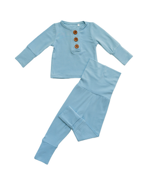 Light Blue Infant 2-Piece Bamboo Set