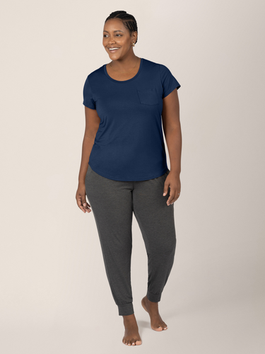 Everyday Maternity & Nursing T-shirt | Navy - MOOGCO Baby