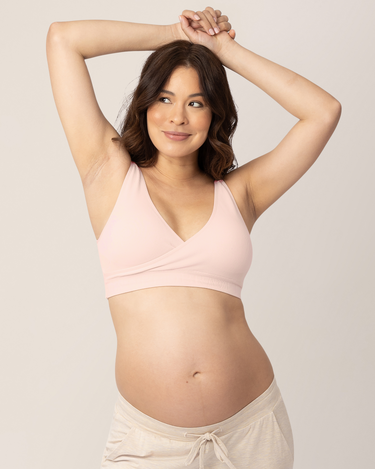 Sublime® Adjustable Crossover Nursing & Lounge Bra | Soft Pink