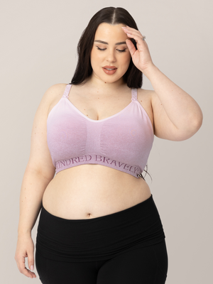 Sublime® Hands-Free Pumping & Nursing Sports Bra | Ombre Purple