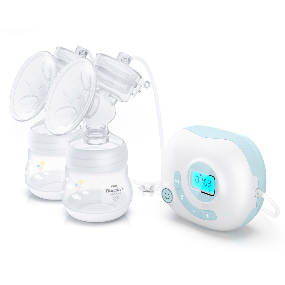 Little Martin’s Electric Double Breast Pump With Rechargeable Battery (Blue/Pink)