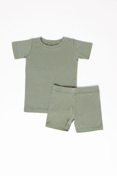 Acadian CloudBlend™ Short Sleeve Pajamas Set for babies and toddlers in soft, breathable fabric.