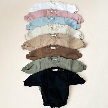 Sweatshirt Bubble Romper - MOOGCO Baby