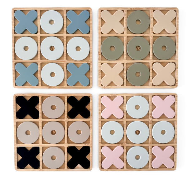 Silicone & Bamboo Tic Tac Toe