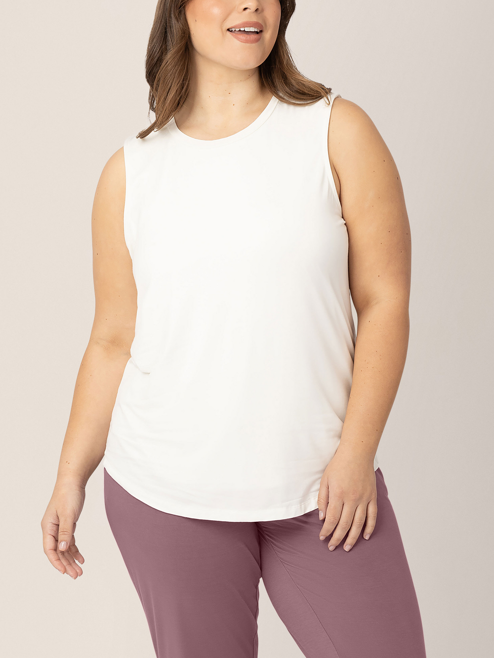 Bamboo Maternity & Nursing Tank | White - MOOGCO Baby