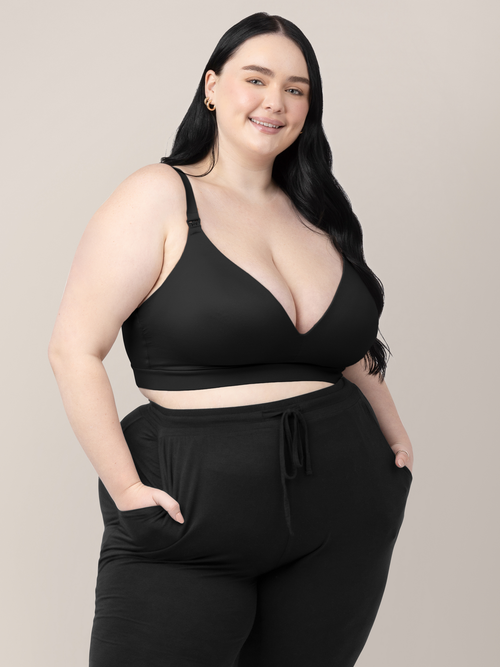 Minimalist Hands-Free Pumping & Nursing Bra | Black - MOOGCO Baby