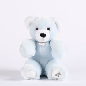 MARTIN | Blue Plush Bear (30 cm) | Made in France