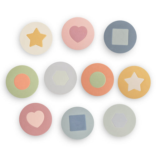 Colorful foam bath puzzle for babies, perfect for fun and learning during bath time.