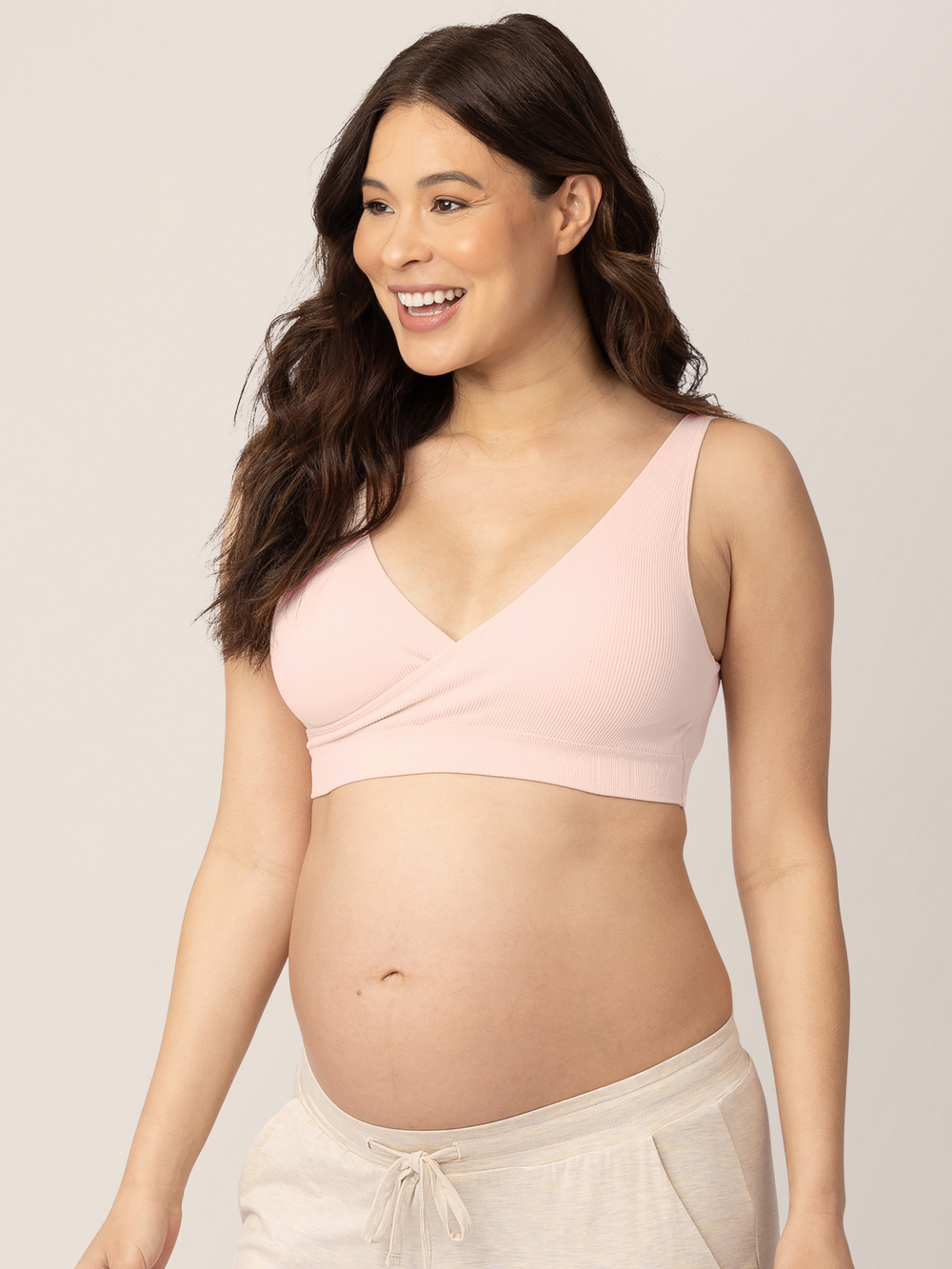 Sublime® Adjustable Crossover Nursing & Lounge Bra | Soft Pink - MOOGCO Baby