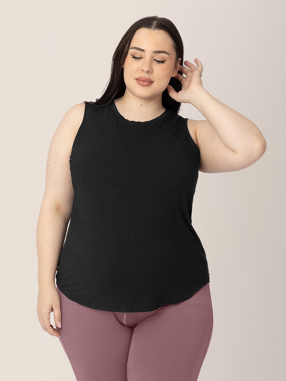 Bamboo Maternity & Nursing Tank | Black - MOOGCO Baby