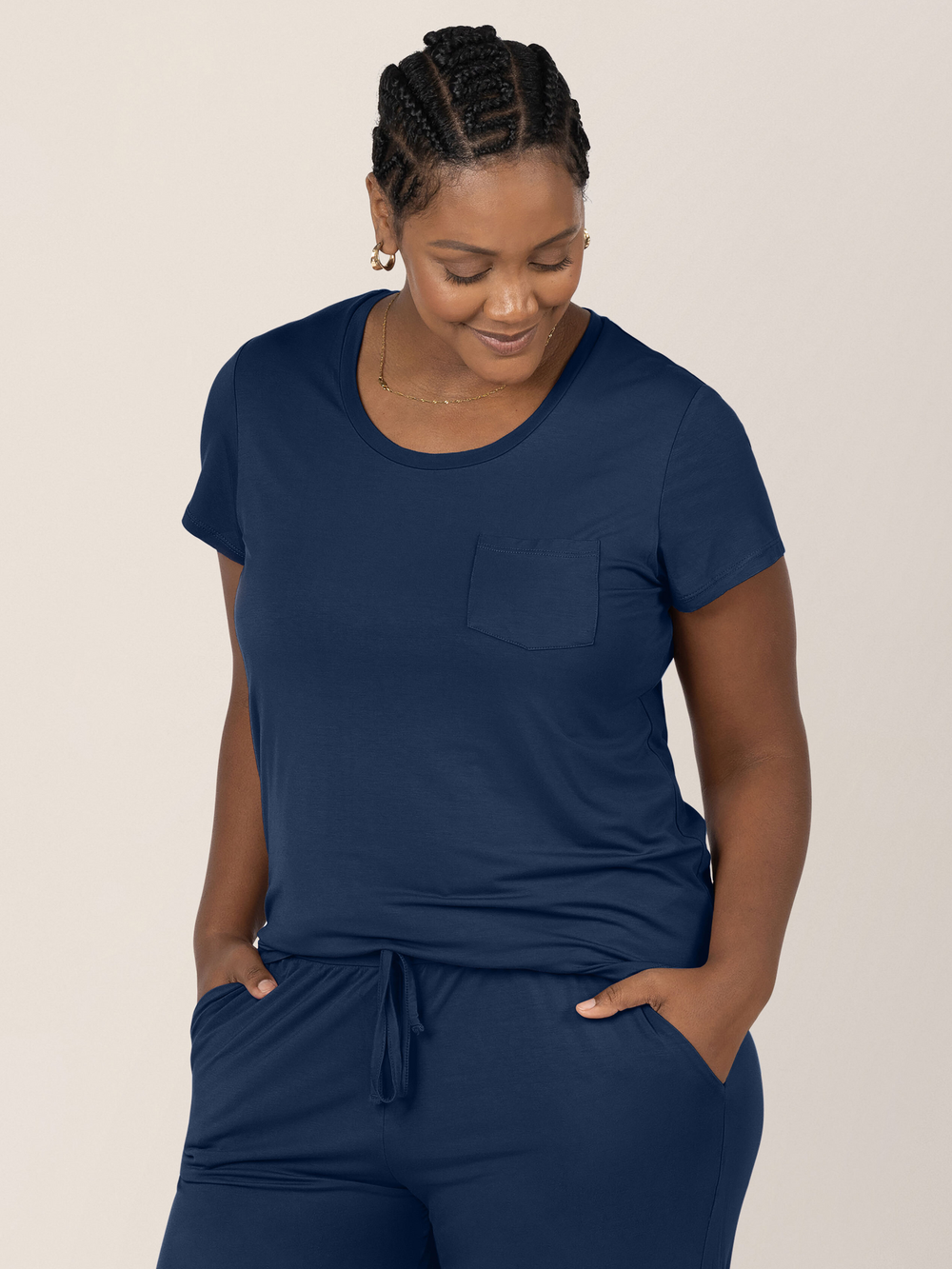 Everyday Maternity & Nursing T-shirt | Navy - MOOGCO Baby