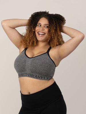 Sublime® Nursing Sports Bra | Heather Grey