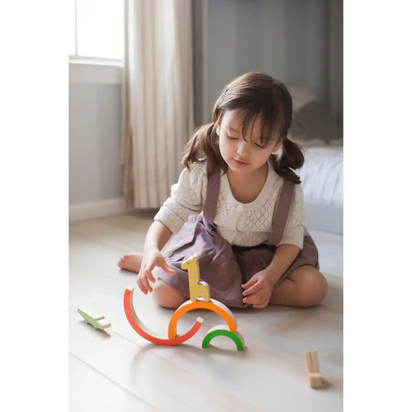 Wild Rainbow Jungle Wooden Balancing Game