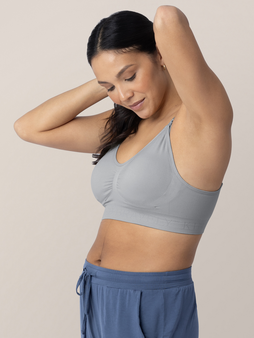 Simply Sublime® Nursing Bra in Grey - Comfortable and stylish nursing bra for new mothers.
