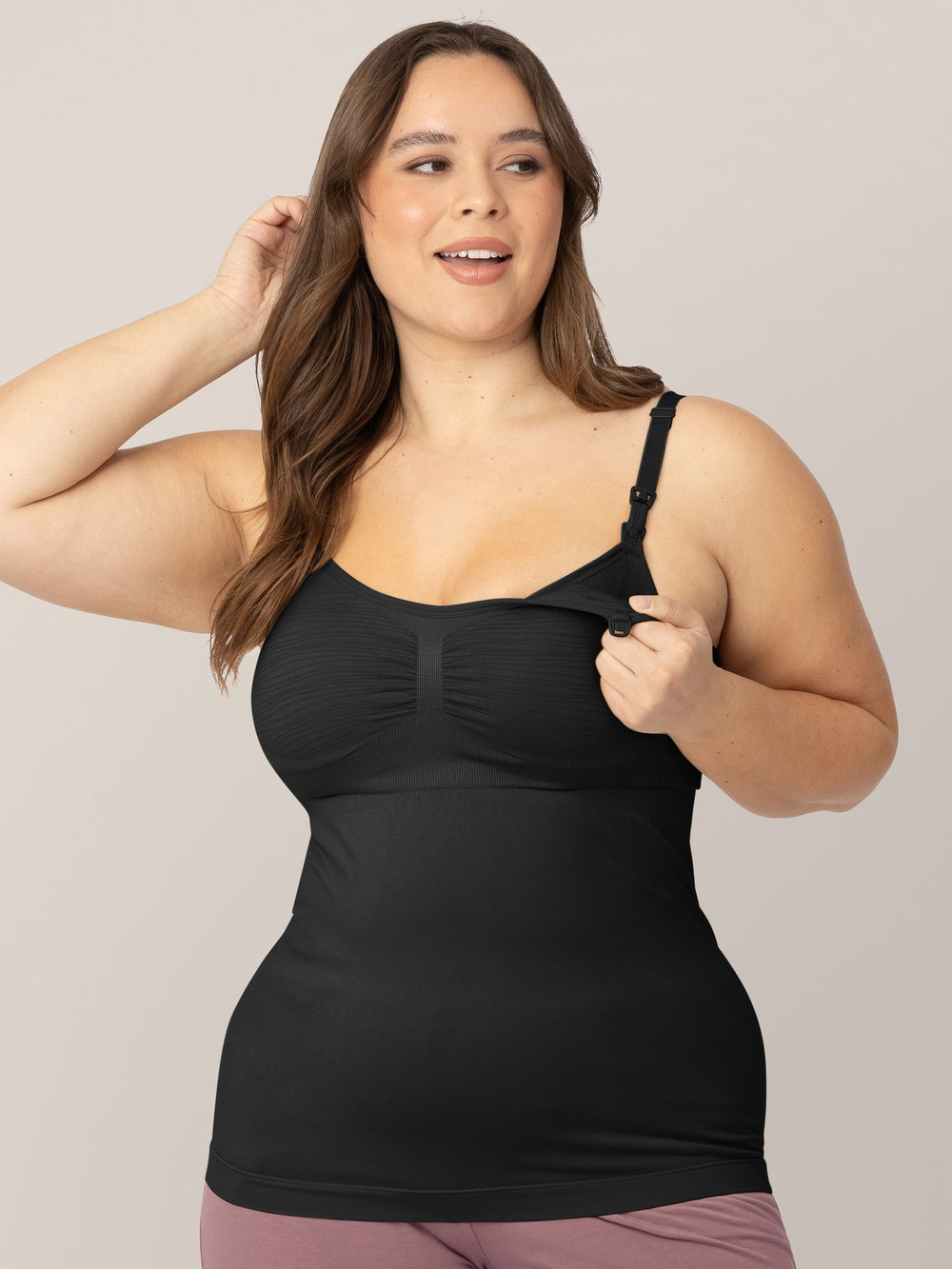 Sublime® Hands-Free Pumping & Nursing Tank | Black - MOOGCO Baby