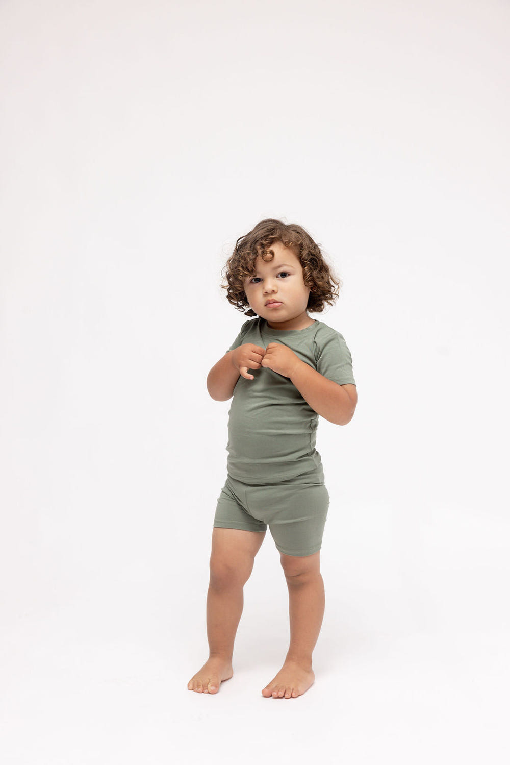 Acadian CloudBlend™ Short Sleeve Pajamas Set for babies and toddlers in soft, breathable fabric.