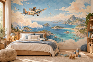 Watercolor Coastal Explorer Wall Mural, image 2