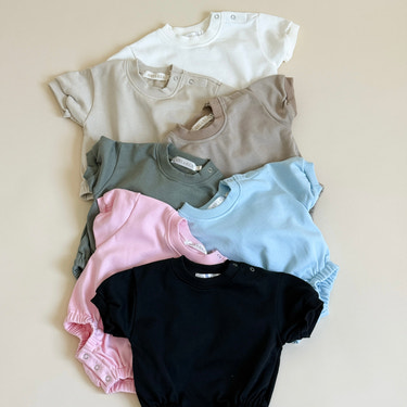 Short Sleeve Bubble Romper - MOOGCO Baby
