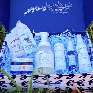 Lavender Life Company Lavender Bud Box Baby Bath Gift Set