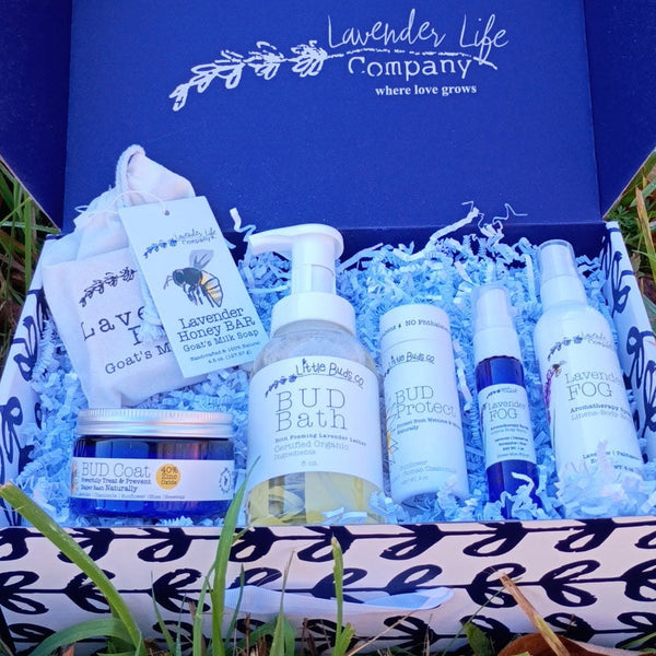 Lavender Life Company Lavender Bud Box Baby Bath Gift Set