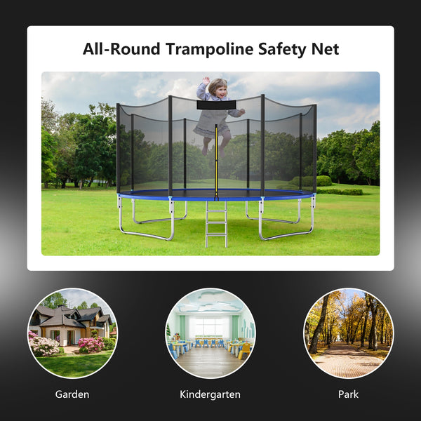 15 Feet Trampoline Safety Replacement Net - Durable enclosure for safe bouncing fun. Ideal for toys and hobbies.