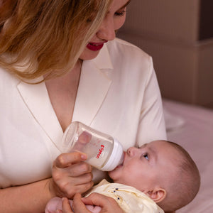 Glass Wide Neck Baby Bottle, 2 Packs, 5.4 Oz(160ml) for newborns