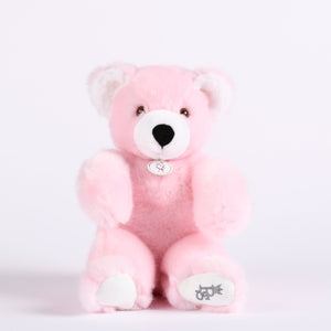 MARTIN | Pink Plush Bear (30 cm) | Made in France