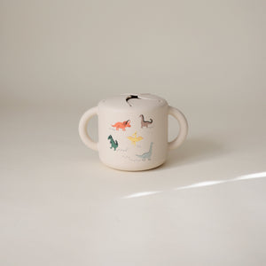Mushie Snack Cup silicone spill-proof two handles
