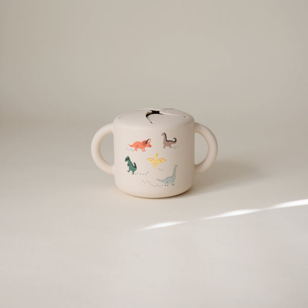 Mushie Snack Cup silicone spill-proof two handles
