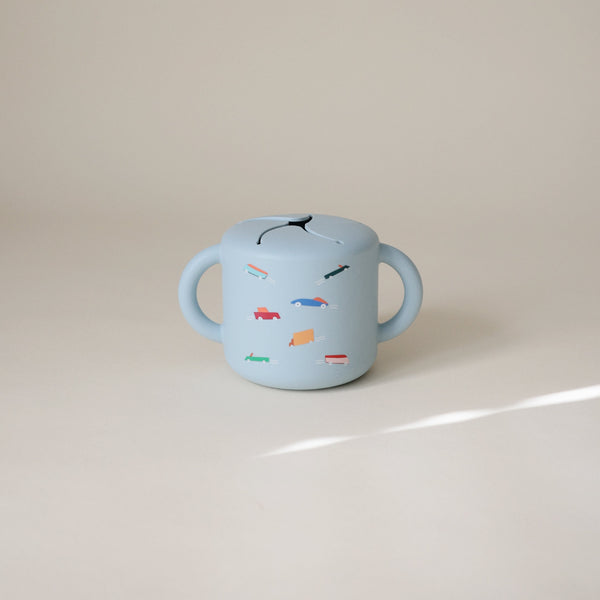 Mushie Snack Cup silicone spill-proof two handles