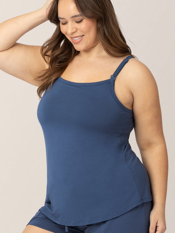 Bamboo Lounge Around Nursing Tank | Slate Blue