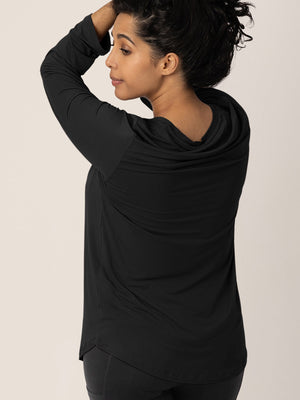 Bamboo Maternity & Nursing Long Sleeve T-shirt | Black - MOOGCO Baby